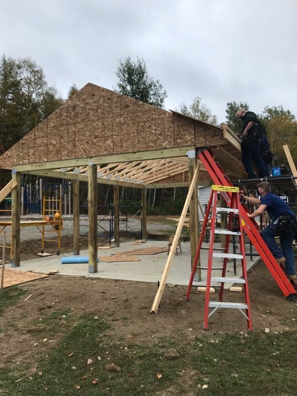 Region III Students Building a Pavilion at Ella P. Burr