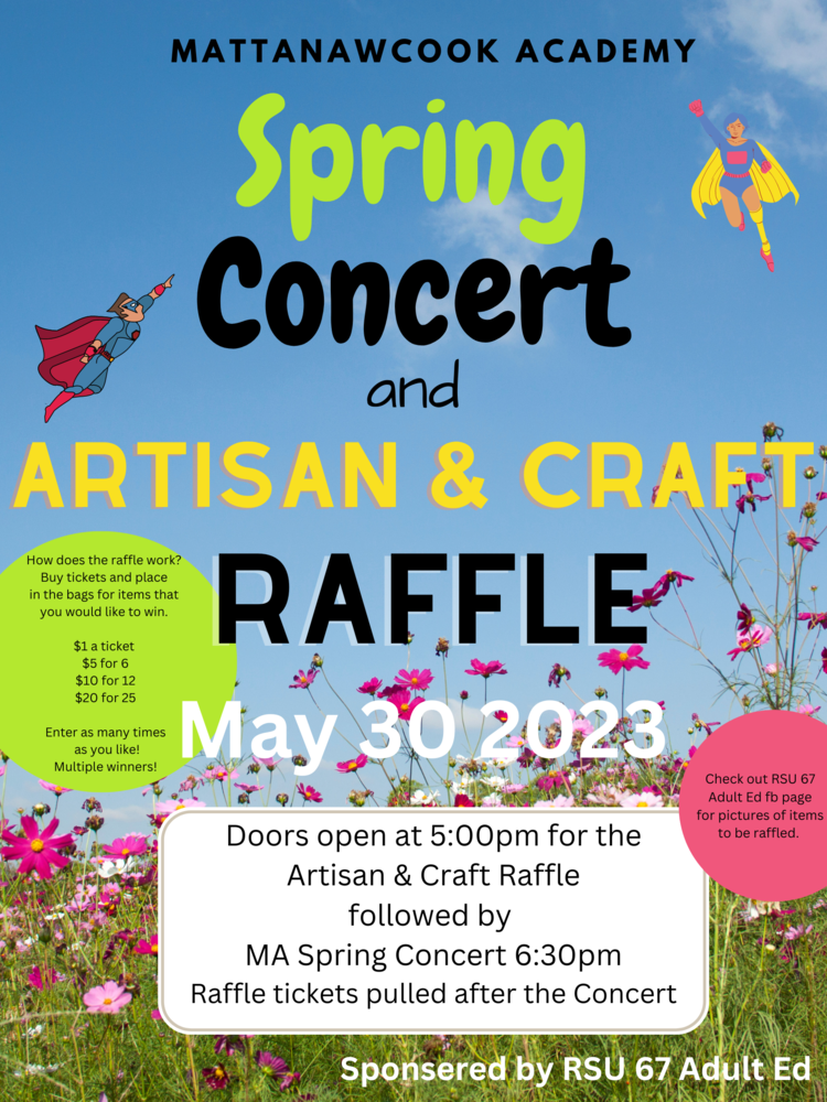 Spring Concert & Artisian Craft Fair (Sponsered by RSU No. 67 Adult Ed.)