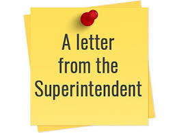 Letter from the Superintendent 4-27-2020