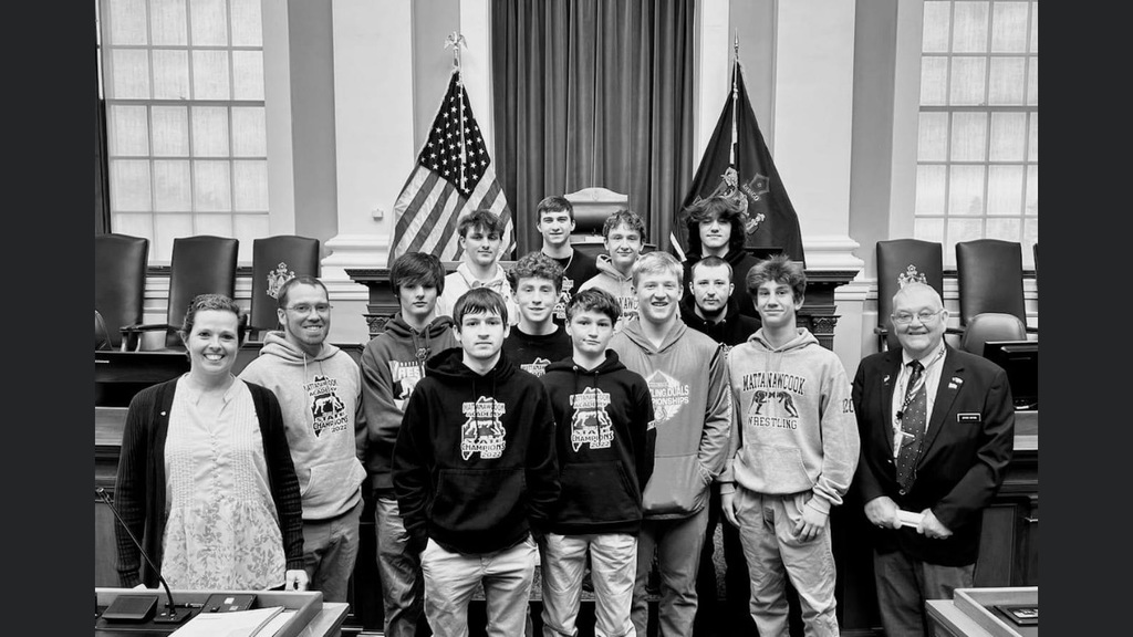 Wrestling Team at the State House